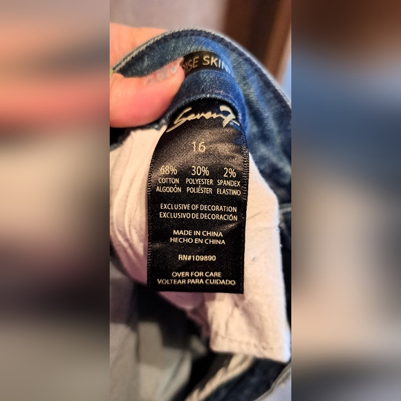 Ladies Seven7 Pearl Embellished Mid Rise Skinny Jeans Limited Edition Size 16 - Picture 9 of 9